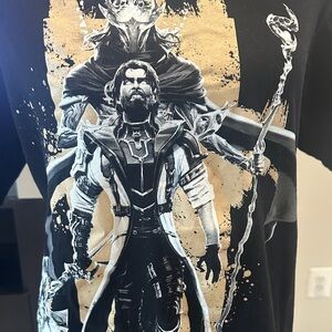 NWOT- ARCANE Black and Gold Graphic Tee
